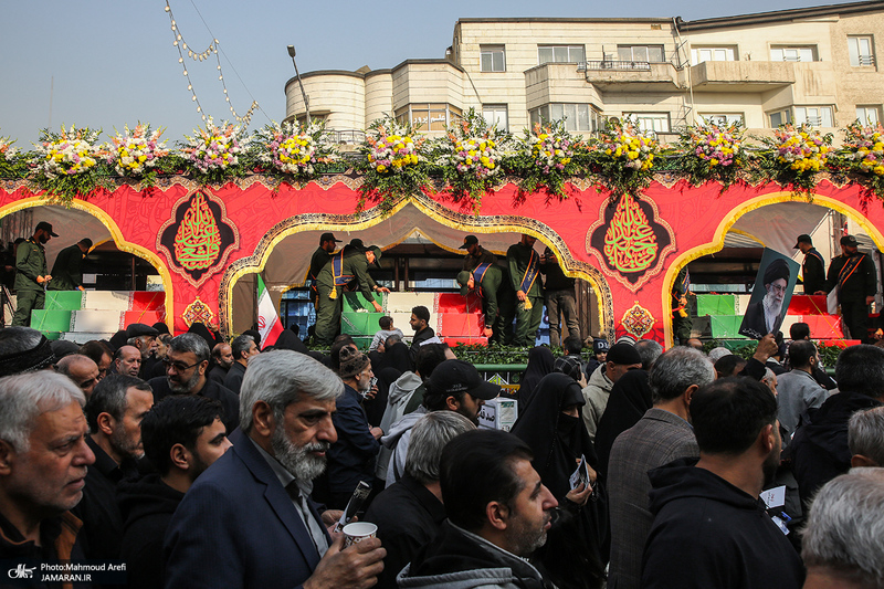 مراسم تشییع پیکرهای مطهر 100 شهید گمنام در تهران-4