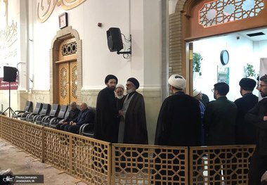 حضور سید علی خمینی در مراسم ختم شهید ایزدی