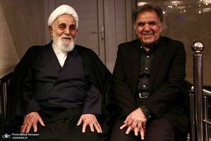 مراسم ختم مادر همسر حجت السلام ‌و المسلمین علی اکبر ناطق نوری و عباس آخوندی
