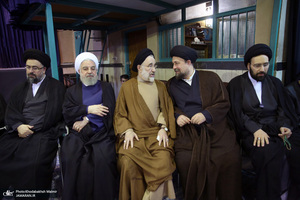 مراسم چهلمین روز در گذشت  آیت الله صانعی در حسینیه جماران  2
