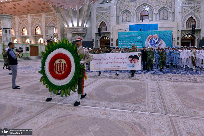 تجدید میثاق فرماندهان، پیشکسوتان و دانشجویان اعزامی ارتش به دروه معارف جنگ با آرمان های امام خمینی (س)