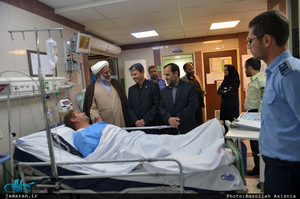 عیادت از مجروحان حادثه تروریستی اطراف حرم مطهر امام خمینی(س)