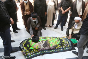 مراسم تشییع حجت الاسلام و المسلمین سید محمد جواد حسینی کاشانی(ره)