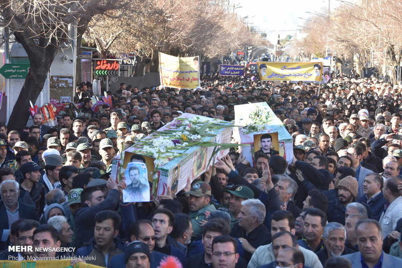 مراسم تشییع دو شهید امنیت در شهرضا‎