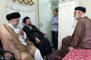 آخرین دیدار سید حسن خمینی با مرحوم آیت الله موسوی تهرانی (ره)