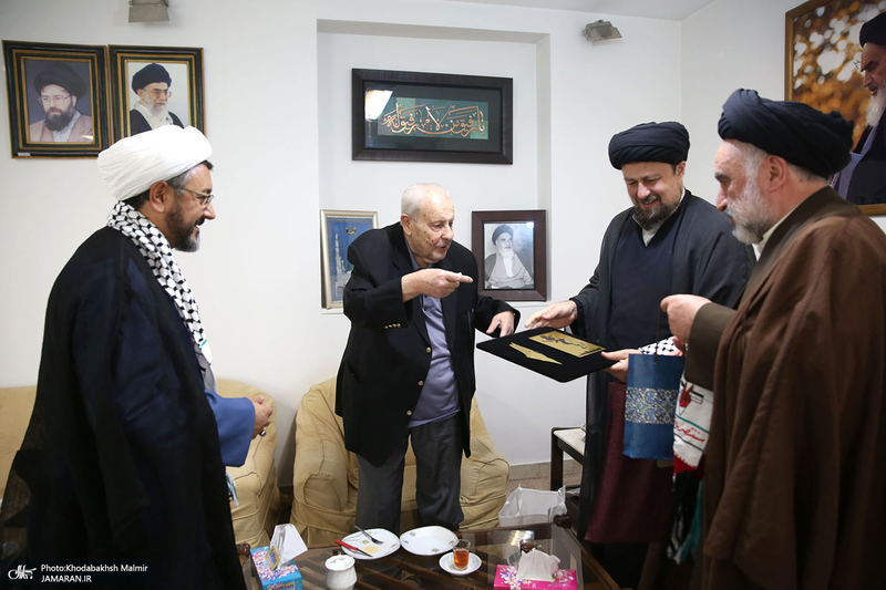 دیدار صلاح زواوی سفیر سابق فلسطین با سید حسن خمینی