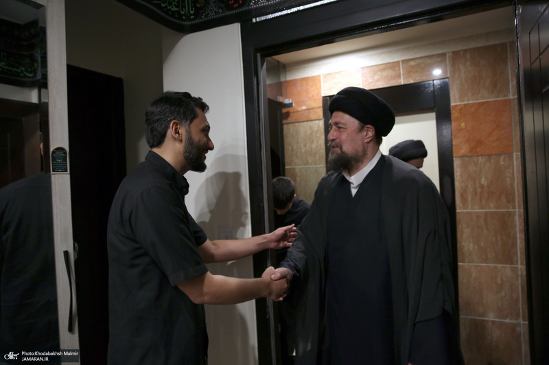 حضور سیدحسن خمینی در منزل شهیدان طهرانچی