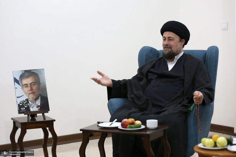 حضور سید حسن خمینی در منزل شهید دکتر فریدون  عباسی