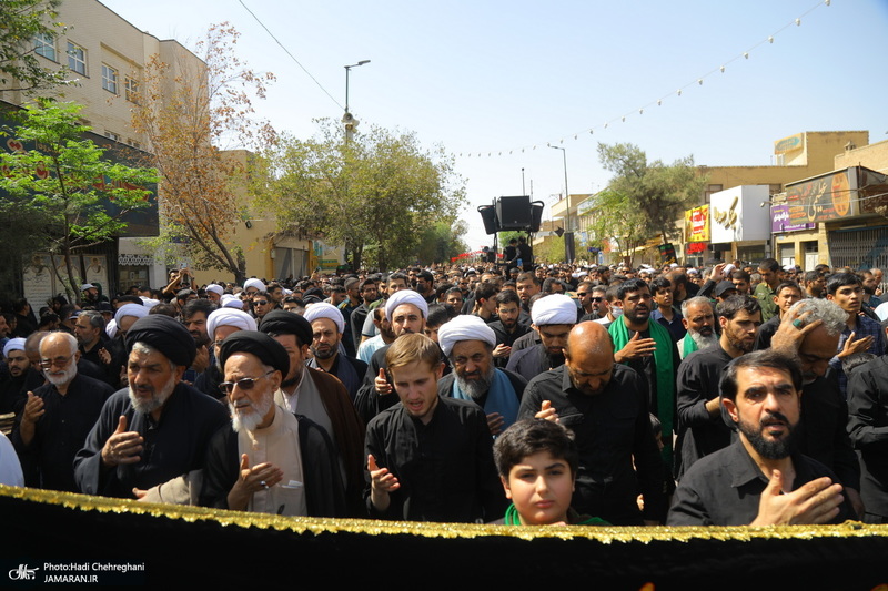 دسته عزاداری شهادت امام عسکری (ع) با حضور آیت‌الله العظمی وحید خراسانی
