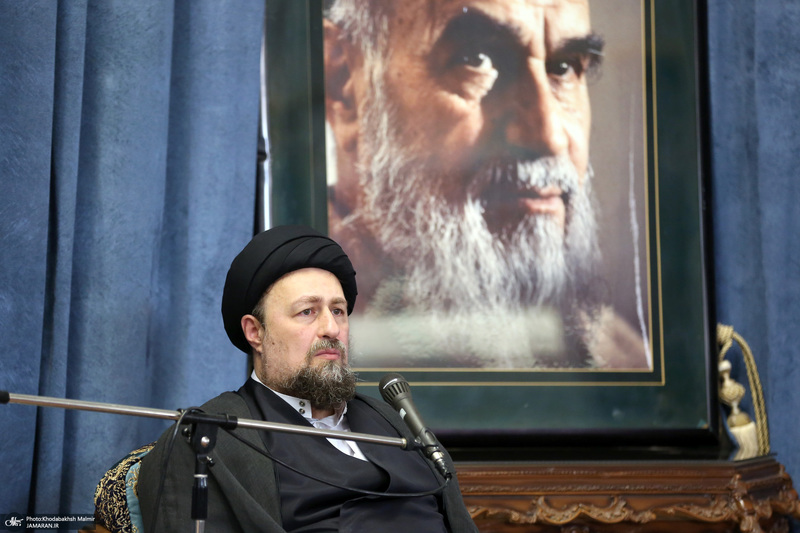 دیدار مسئولان قرارگاه فهمیده با سید حسن خمینی