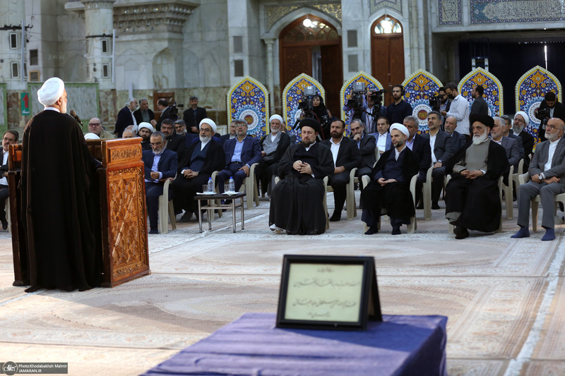 مراسم تجدید میثاق رئیس و کارکنان قوه قضاییه با آرمان های امام؛