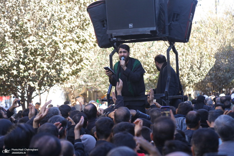 دسته عزاداری روز شهادت حضرت زهرا (س) با حضور آیت الله العظمی وحید خراسانی