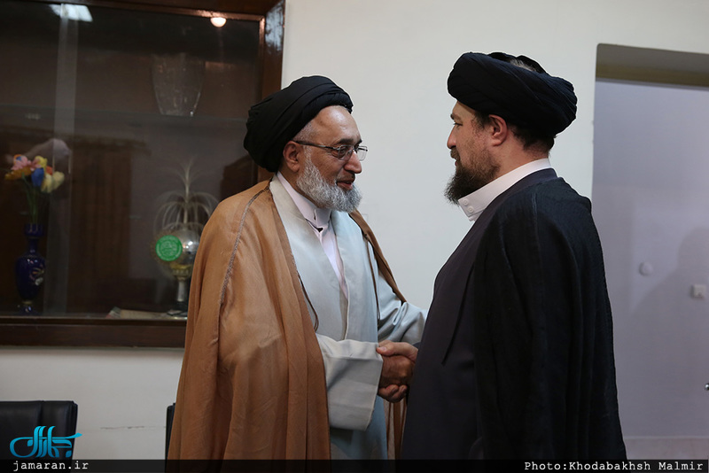 دیدار جمعی از اعضای مجلس علمای شیعه اروپاه با سید حسن خمینی 