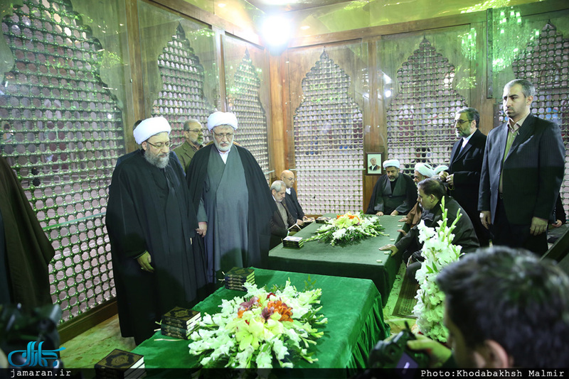 تجدید میثاق رئیس قوه قضائیه و مسئولان عالی قضایی با آرمان‌های امام خمینی(س) 