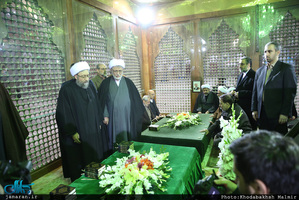 تجدید میثاق رئیس قوه قضائیه و مسئولان عالی قضایی با آرمان‌های امام خمینی(س) 