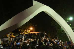 وداع با پیکر استاد فاطمی نیا (ره) در دانشگاه امام صادق (ع)