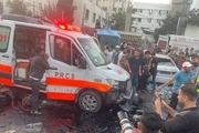 حمله موشکی صهیونیست‌ها به ورودی بیمارستان الشفا در غزه‌ + عکس و فیلم
