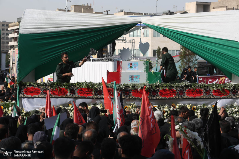 مراسم تشییع شهدای جنگ تحمیلی رژیم صهیونیستی در تهران-1