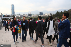 حال و هوای بهاری پل طبیعت تهران