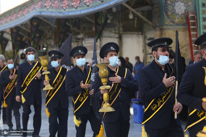 عزاداری خادمین حرم کریمه اهل بیت در روز شهادت امام رضا(ع)