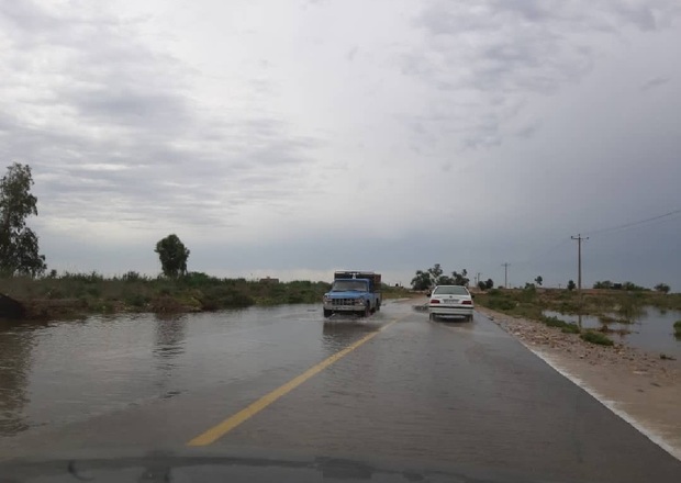 جاده کمربندی غرب اهواز مسدود شد