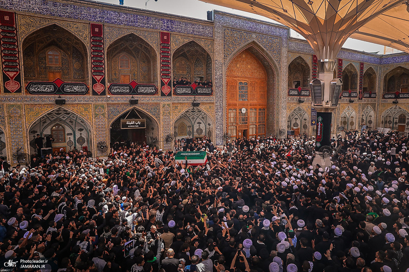 تشییع پیکر مطهر رهبر شهید در نجف اشرف