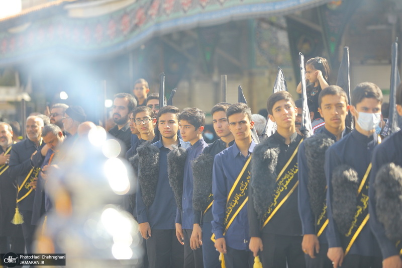 دسته عزاداری خادمین حرم مطهر حضرت معصومه (س) در سالروز شهادت امام رضا (ع)