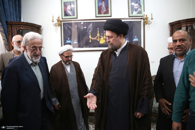 دیدار مدیر و معاونین روزنامه اطلاعات با سید حسن خمینی