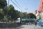 تانکر حمل سوخت در کرمانشاه آتش گرفت