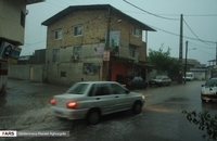 بارش شدید باران در ساری + تصاویر