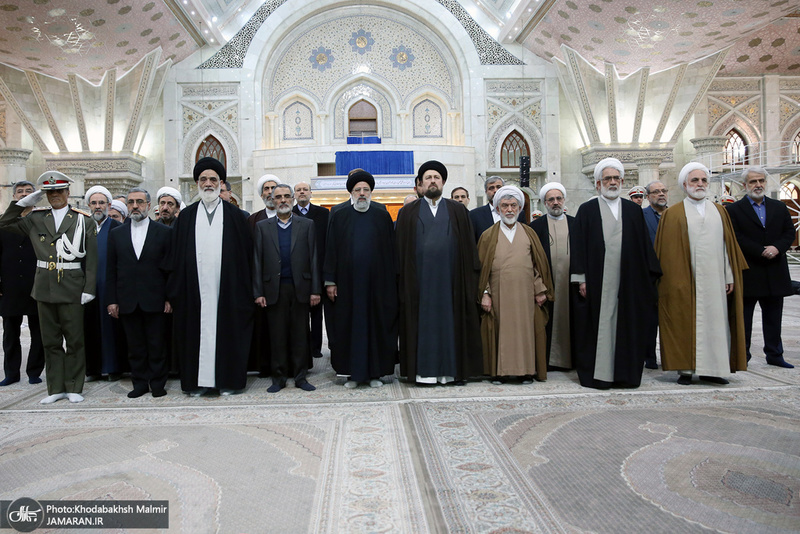 تجدید میثاق رئیس قوه قضائیه و مسئولان عالی قضایی با آرمان‌های امام خمینی(س)