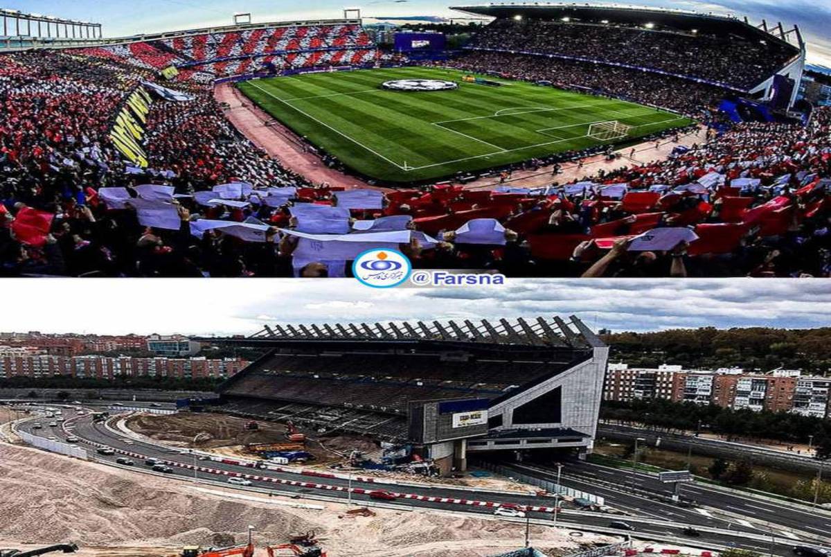 استادیوم اتلتیکو مادرید اتوبان شد+ تصاویر
