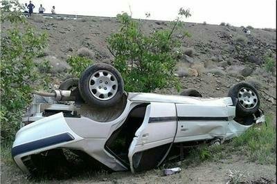 یک کشته و سه مصدوم بر اثر واژگونی خودروی سواری در محور هشترود - قره چمن در آذربایجان شرقی
