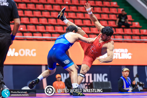 تصاویر جذاب از فنون کشتی فرنگی در مسابقات رنکینگ مغولستان