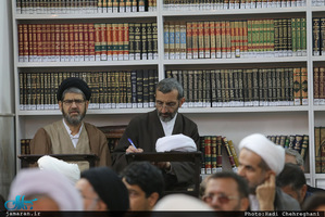 مراسم میلاد حضرت زهرا(س) و امام خمینی(ره) در دفتر آیت الله صانعی