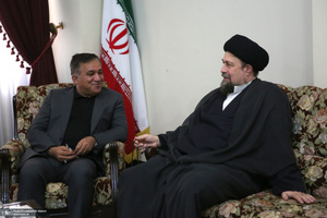 دیدار علی تاجر نیا سرپرست باشگاه استقلال با سید حسن خمینی