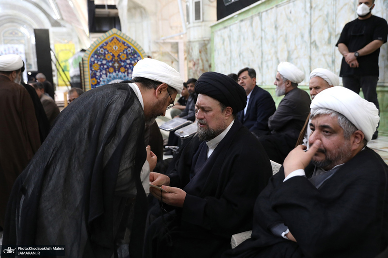 مراسم تشییع و تدفین همسر آیت الله موسوی بجنوردی (ره) در حرم امام خمینی (س)-2