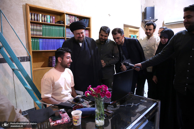 بازدید سیدحسن خمینی از  کارگاه طراحی زندگی سیاسی و عرفانی امام خمینی (ره) در حسینیه جماران