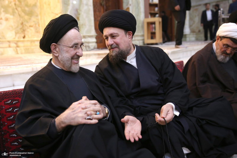 مراسم بیست‌و‌نهمین سالگرد ارتحال حاج سید احمد خمینی و بزرگداشت آیت‌الله بجنوردی در حرم امام