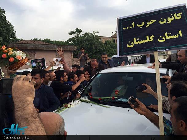 حضور یادگار امام درگلزار شهدای گرگان و ادای احترام نسبت به مقام شامخ شهدا/ سخنرانی یادگار امام تا دقایقی دیگر در مصلای گرگان