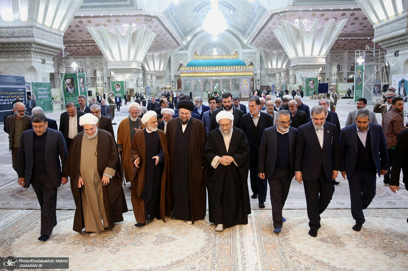 تجدید میثاق رئیس و جمعی از اعضای مجمع تشخیص مصلحت نظام با آرمان‌های امام خمینی (س)-2