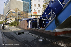 تخریب اموال عمومی تهران توسط اغتشاشگران + تصاویر