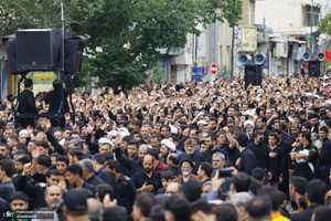 دسته عزاداری روز شهادت امام جعفر صادق (ع) با حضور آیت الله العظمی وحید خراسانی