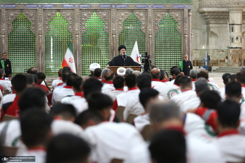 دیدار امدادگران هلال احمر با سید حسن خمینی