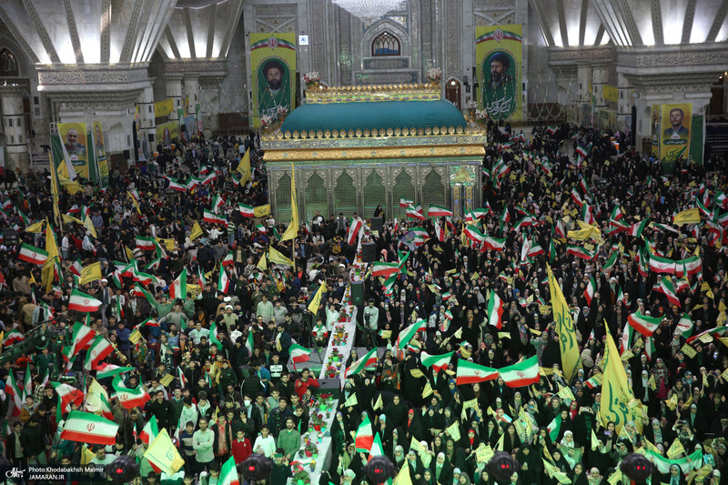 اجتماع باشکوه نوجوانان آرمانی لشکر قدس در حرم مطهر امام خمینی (س)