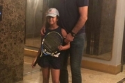 جدیدترین عکس از علی دایی و دخترش پیش از بازی تنیس
