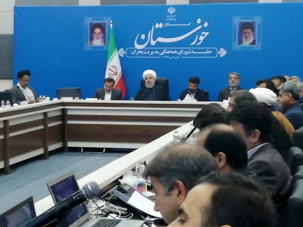 روحانی: لزوم تامین اثاثیه از بین رفته مردم با حضور فعال بخش تولید ضرورت تسریع در تامین خسارت و بازسازی بناهای اسیب دیده و اراضی کشاورزی