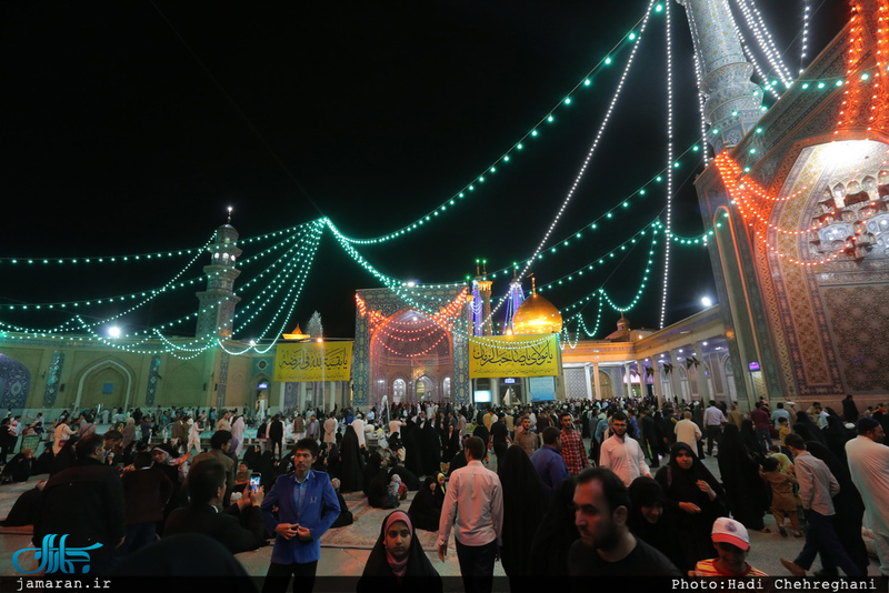 حال و هوای شب میلاد حضرت مهدی(عج) در حرم حضرت معصومه(س)