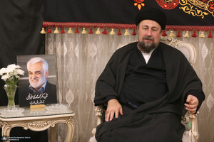 حضور سیدحسن خمینی در منزل شهیدان طهرانچی