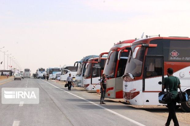 ۱۰۰ درصد ناوگان اتوبوسی کردستان در خدمت زائران اربعین قرار گرفته است